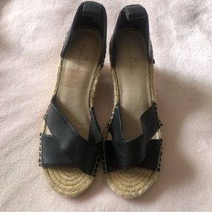 Caslon cris-cross vamp espadrille wedges